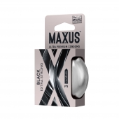 Черные утолщенные презервативы MAXUS Extra Strong с железным кейсом - 3 шт. - Maxus - купить с доставкой в Казани