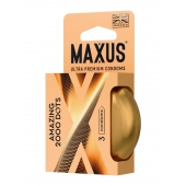 Точечные презервативы MAXUS 2000 Amazing Dots с железным кейсом - 3 шт. - Maxus - купить с доставкой в Казани
