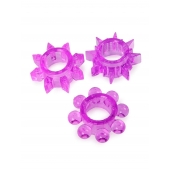 Набор из 3 лиловых эрекционных колец различной формы - Erowoman-Eroman - в Казани купить с доставкой