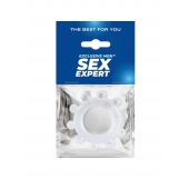 Прозрачное эрекционное кольцо со стимулирующими шариками - Sex Expert - в Казани купить с доставкой