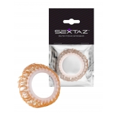 Эрекционное кольцо с бежевыми «ресничками» - Sextaz - в Казани купить с доставкой