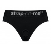 Черные трусики для насадок Heroine Lingerie Harness - size XL - Strap-on-me - купить с доставкой в Казани