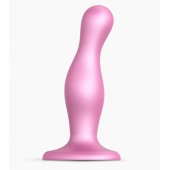 Розовая насадка Strap-On-Me Dildo Plug Curvy size M - Strap-on-me - купить с доставкой в Казани