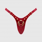 Красный пояс для фиксации насадок Strap-On-Me Leatherette Harness Fabulous - Strap-on-me - купить с доставкой в Казани