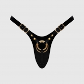 Черный пояс для фиксации насадок Strap-On-Me Leatherette Harness Fabulous - Strap-on-me - купить с доставкой в Казани