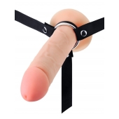 Мужской полый страпон на регулируемых ремешках - 22 см. - Sex Expert - купить с доставкой в Казани