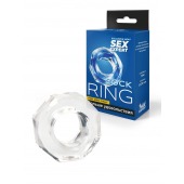 Прозрачное эрекционное кольцо в форме гайки - Sex Expert - в Казани купить с доставкой