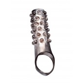 Дымчатая насадка на пенис с выпуклостями - 11 см. - Sex Expert - в Казани купить с доставкой