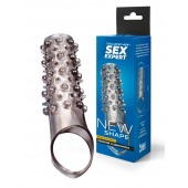 Дымчатая насадка на пенис с шипами и выпуклостями - 12 см. - Sex Expert - в Казани купить с доставкой
