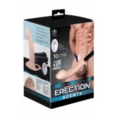 Телесный полый страпон с вибрацией Erection Agents - 24,1 см. - NMC - купить с доставкой в Казани