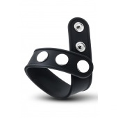 Черное эрекционное кольцо на кнопках - Blush Novelties - в Казани купить с доставкой