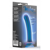 Синяя насадка с гладкой поверхностью Surrender 5.75 Inch Intermediate Pegging Dildo - 14,6 см. - Blush Novelties - купить с доставкой в Казани