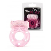 Розовое эрекционное виброкольцо с бабочкой - 1137 - в Казани купить с доставкой