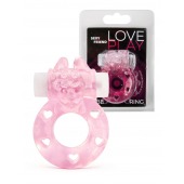 Розовое эрекционное виброкольцо в форме зайчика - 1137 - в Казани купить с доставкой