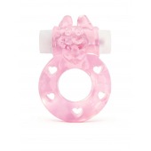Розовое эрекционное виброкольцо в форме зайчика - 1137 - в Казани купить с доставкой