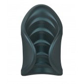 Серый сквозной мастурбатор с вибрацией Manwan Starter - Manwan - в Казани купить с доставкой