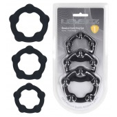 Набор из 3 эрекционных колец Beaded Silicone Cockring Set - Shots Media BV - в Казани купить с доставкой