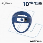 Синее интерактивное эрекционное виброкольцо Rank - Intoyou - в Казани купить с доставкой