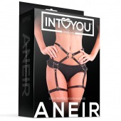 Черные стрепы на бёдра Aneir - Intoyou - купить с доставкой в Казани