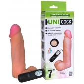 Фаллическая насадка Харнесс UNICOCK 7  с вибрацией - 19 см. - LOVETOY (А-Полимер) - купить с доставкой в Казани