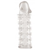 Гелевая прозрачная насадка с шипами - 12 см. - Toyfa Basic - в Казани купить с доставкой