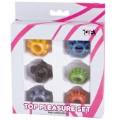 Набор из 6 разноцветных эрекционных колец - Toyfa Basic - в Казани купить с доставкой