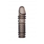 Дымчатая закрытая насадка ToyFa XLover с чешуйками и пупырышками - 13,5 см. - ToyFa - в Казани купить с доставкой