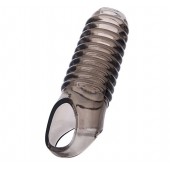 Дымчатая насадка с рёбрышками и подхватом мошонки ToyFa XLover - 12,5 см. - ToyFa - в Казани купить с доставкой