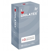 Презервативы с рёбрами Unilatex Ribbed - 12 шт. + 3 шт. в подарок - Unilatex - купить с доставкой в Казани