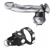 Утяжка для мошонки и пениса Cock Ring With 1  Ball Stretcher And Optional Weight Ring - BlueLine - купить с доставкой в Казани