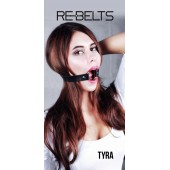Чёрный кожаный чокер-кляп Tyra Black - Rebelts - купить с доставкой в Казани