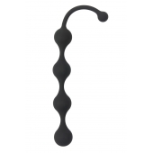 Чёрная анальная цепочка SEE YOU FOUR BEADS ANAL - 24 см. - Dream Toys