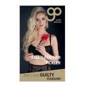 Пластиковая метелочка с красными пёрышками Small Feather Tickler - 32 см. - Blush Novelties - купить с доставкой в Казани