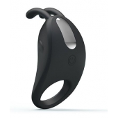 Чёрное эрекционное кольцо с вибрацией Rabbit Vibrator - Baile - в Казани купить с доставкой