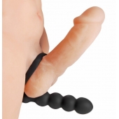 Насадка для двойного проникновения Double Fun Cock Ring with Double Penetration Vibe - XR Brands - в Казани купить с доставкой