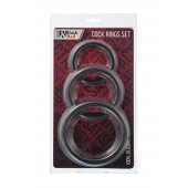 Набор из 3 чёрных эрекционных колец - ToyFa - в Казани купить с доставкой