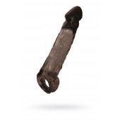 Чёрная насадка на пенис Tс подхватом - 19,5 см. - ToyFa - в Казани купить с доставкой