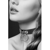 Узенький ошейник из полиуретана с кольцом - Bijoux Pour Toi - купить с доставкой в Казани
