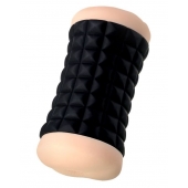 Двухсторонний мастурбатор JOS JANICE в черном цилиндре - JOS - в Казани купить с доставкой