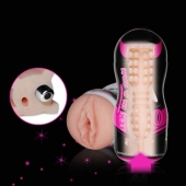 Мастурбатор-вагина Sex In A Can Vibra Vagina Tunnel - Lovetoy - в Казани купить с доставкой