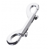 Серебристый двухсторонний карабин TOYFA Metal - ToyFa - купить с доставкой в Казани