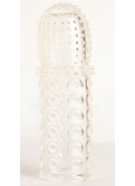 Прозрачная закрытая гелевая насадка - 13,5 см. - Toyfa Basic - в Казани купить с доставкой