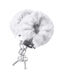 Наручники с белой меховой опушкой - ToyFa - купить с доставкой в Казани