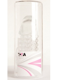 Гелевая прозрачная насадка с 2 отростками - 13 см. - Toyfa Basic - в Казани купить с доставкой