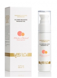 Универсальный массажный гель-смазка Allover Delicious Massage Gel с ароматом персика и аброкоса - 50 мл. - YESforLOV - купить с доставкой в Казани