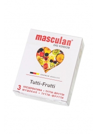 Жёлтые презервативы Masculan Ultra Tutti-Frutti с фруктовым ароматом - 3 шт. - Masculan - купить с доставкой в Казани