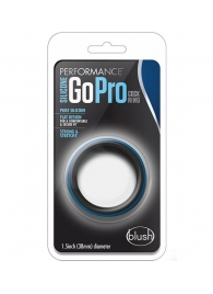 Черно-синее эрекционное кольцо Silicone Go Pro Cock Ring - Blush Novelties - в Казани купить с доставкой