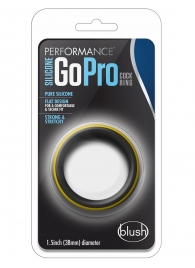 Черно-желтое силиконовое эрекционное кольцо Silicone Go Pro Cock Ring - Blush Novelties - в Казани купить с доставкой
