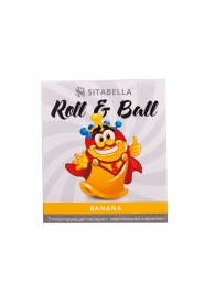 Стимулирующий презерватив-насадка Roll   Ball Banana - Sitabella - купить с доставкой в Казани