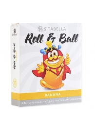 Стимулирующий презерватив-насадка Roll   Ball Banana - Sitabella - купить с доставкой в Казани